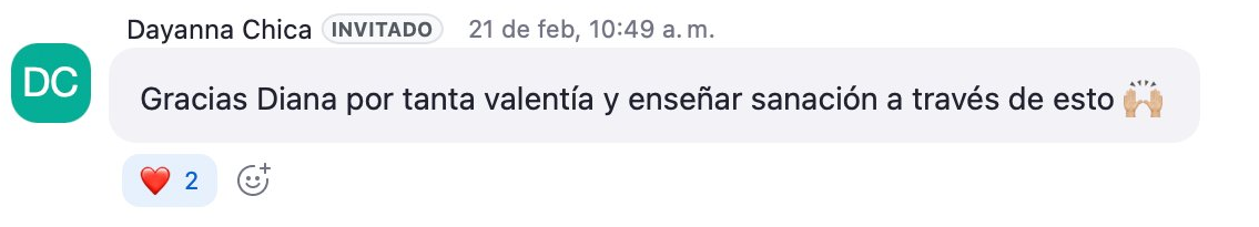 Dayanna: gracias por enseñar sanación a través de esto