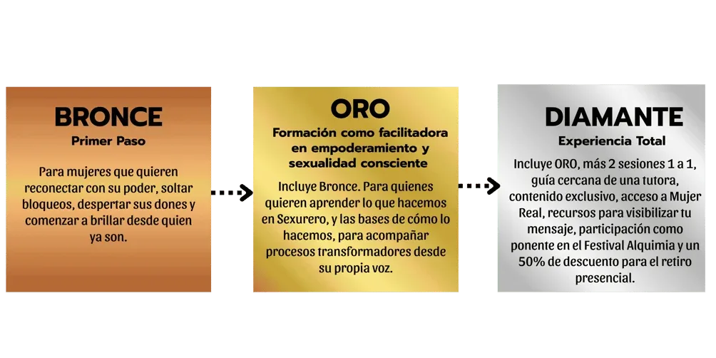 Los tres niveles del programa Alquimia